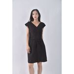 (S) 【國泰航空永續合作】single noble質感棉質無袖黑色洋裝二手衣, , large