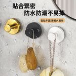 【APEX】不鏽鋼真空免打孔吸盤掛勾 銀色 2入組, , large