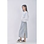 (XL) 丹寧牛仔藍色長裙二手衣, , large