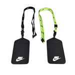 NIKE ID 識別證吊帶 證件夾 卡夾 票卡夾 名片夾 證件夾 證件套 卡套 簡約 時尚 透明卡槽 安全扣 黑 螢光綠, , large
