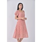 (S) ba duo zi質感點點粉色洋裝二手衣, , large