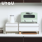【UtaU】日本設計抽屜式時尚收納櫃大款(磁吸收納/烤麵包機收納/電器收納/抽屜式設計) 雪峰白, , large
