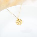 【Angel & Me】Tree of Life s925 sterling silver 24k gold plated necklace gift, , large
