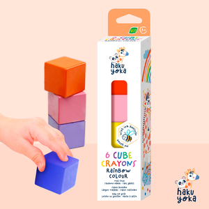 6 Cube Crayons - Rainbow Colour