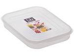 Flat transparent food storage container 1.2L., , large