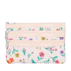 LeSportsac 3-ZIP COSMETIC 三層拉鍊化妝包 - 輕舞野花