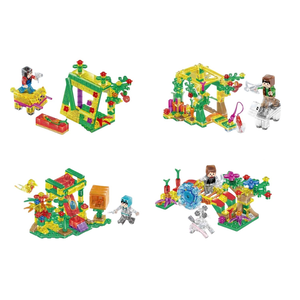  [Brick Republic]ZHEGAO 981004 Minecraft Crystal Villa &ndash; Set of 4 (Educational Building Blocks)