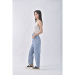 (XL) 7 star韓牌高腰丹寧牛仔棉質高腰藍色長褲二手衣, , large