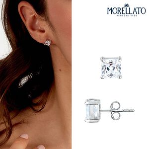 【快速出貨】MORELLATO Tesori系列 925純銀立方耳環 SAIW178