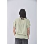 (S) macro質感綠色短袖上衣二手衣, , large