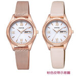 CITIZEN星辰 Wicca 日曆太陽能女錶 附贈一只粉色皮帶 KH3-568-13, , large