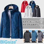 男版-防風 防潑衣 透氣 輕型衝鋒衣-黑/迷彩深灰...7色-0806119, , large