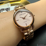 [星晴錶業]ANNE KLEIN手錶,30mm,AN00212粉紅錶面玫瑰金錶殼玫瑰金色精鋼錶帶款, , large
