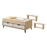 【唯熙傢俱】雷莎原木雙色4尺大茶几, , large