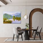 【御畫房】山青水秀 國家一級畫師手繪油畫60×90cm(VF-80), , large