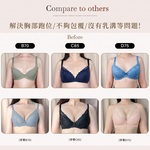 【Clany可蘭霓】 澎然升級 抑菌石墨烯軟鋼圈調整型BCD內衣｜低脊心.集中包副乳.蕾絲內衣 8071-63 質感黑, , large