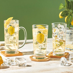 Lemon soda glass with handle, , large