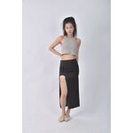 (S) 【安于晴Charlene私服】tbtg質感開岔黑色長裙二手衣, , large