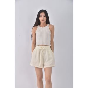 (S) 高腰質感白色短褲二手衣,  (S) 高腰質感白色短褲二手衣