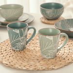 Matte Tropical Mug with Soft Banana Leaf Design, , large