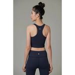 YOGA FLOW Brook Tank - 雙材質拼接上衣 - 深邃藍 Indigo, , large