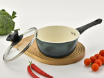 Aigabao carbon steel ceramic non-stick single handle soup pot 18cm, , large