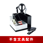 【O-Life】 Rotating Tape Stand Storage Box - Black and White, , large