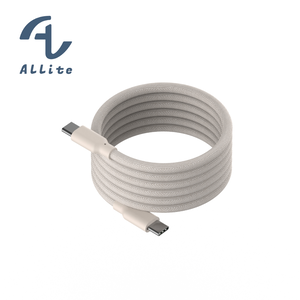 [OneMore Co., Ltd.] Allite Easy Cable Magnetic Braided Fast Charging Cable (USB-C to USB-C) Light Gray Brown