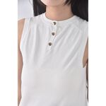 (S) zara質感無袖白色上衣二手衣, , large