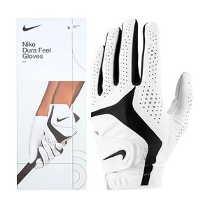 NIKE W DURA FEEL X GG 女子高爾夫手套(左手) 單入裝 合成皮 耐用 彈力 舒適 抓地力 手感 白黑