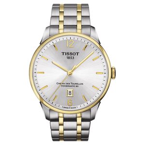 TISSOT 杜魯爾系列機械動力80腕錶-銀x雙色版/42mm  T0994072203700