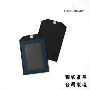 [LOGINHEART]紳士藍 單卡層證件套 紙革 質感抗磨損 環保時尚 台灣職人手作