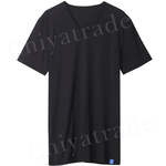 【日本郡是Gunze】日本製 COOLMAGIC 男士機能涼感 V領 短袖內衣 T-shirt-白色/黑色(M/L/LL), , large