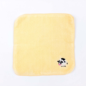 embroidered towel animal cow