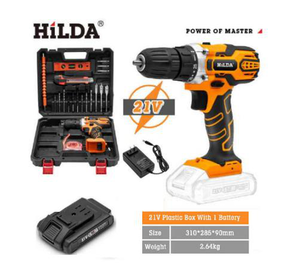 【HILDA】希爾達電動工具 21V 單電 震動電鑽起子+20件工具組,  【HILDA】希爾達電動工具 21V 單電 震動電鑽起子+20件工具組