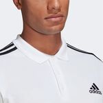 Adidas M 3S PQ PS 男 POLO衫 短袖 上衣 運動 休閒 舒適 吸濕 排汗 白 [GK9138], , large