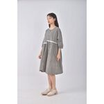 (XL) charliy韓牌質感格紋黑色洋裝二手衣, , large