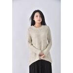 (S) peace dove小香風氣質圓領白色長袖上衣二手衣, , large