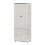 【唯熙傢俱】伊格鋼刷白2.5尺抽屜衣櫃, , large
