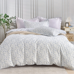 【Betrise】Rhine Lake | Environmentally friendly printing and dyeing anti-mite and antibacterial 100% combed cotton dual-purpose quilt and bed sheet set - double, , large