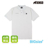 KINGO-大尺碼-男款 POLO衫-黑/白/黃/丈青-K43201, , large