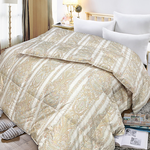 FITNESS_皇爵頂級日本印花雙人羽絨被98%(金色), , large