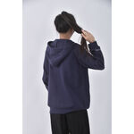 (XL) genquo質感棉質連帽藍色長袖上衣二手衣, , large