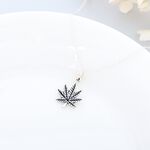 【Angel & Me】CHILL 楓葉 大麻葉 s925 純銀 項鍊 生日 聖誕 情人節 禮物, , large