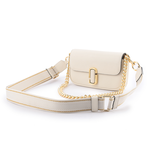 MARC JACOBS THE J MARC 平滑牛皮翻蓋迷你二用包/天空白, , large