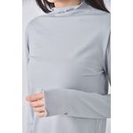 (S) jenny eyelet韓牌質感木耳邊綠色長袖上衣二手衣, , large