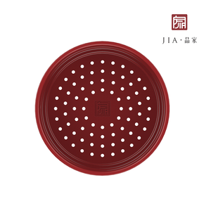 【JIA品家】釉燒蒸籠盤24cm_經典紅