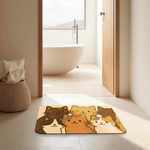 【Monster】 Soft Diatomaceous Earth Absorbent Mat – Nordic Animal Series (60x40cm) – Meow Squad, , large