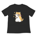 JZ TEE 柴犬&貓咪-你最美 印花短袖T恤, , large