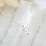 【Angel & Me】Miss You Ribbon s925 sterling silver necklace Birthday gift, , large